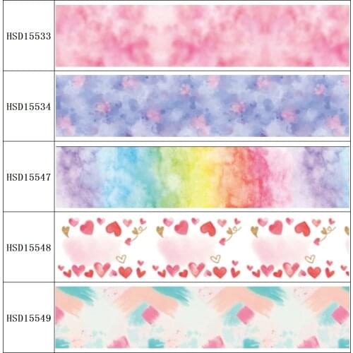 22MM 25MM 38MM 50MM 75mm Printed Pattern on Grosgrain Ribbon for diy ribbon