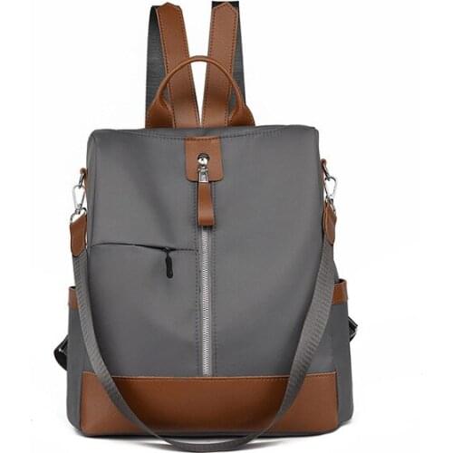 Luxury ladies backpack 2021 new Oxford cloth waterproof multifunctional schoolbag large capacity stitching ladies student school