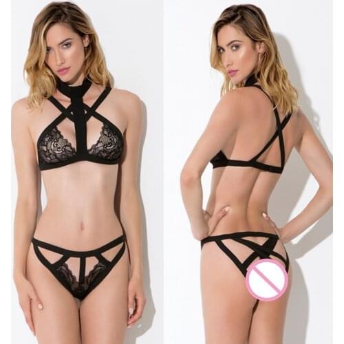 Sexy lace lingerie hot erotic underwear babydoll porno Costumes Bikini plus size for women sexy belt intimate nightwear outfit