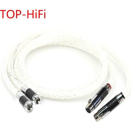 TOP-HiFi 7N OCC Silver plated XLR Balance cable RCA Male TO XLR Male Female Connector Audio Cable 16+16AG Twist Cable