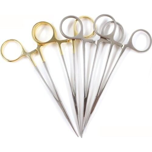 Ultra-fine microvascular hemostatic forceps, double eyelid surgical forceps with gold handle