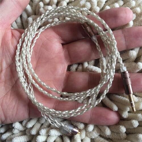 Generic 4 core 4N pure silk silver update cable MMCX HiFi Upgrade Cable for SE835 SE846 IE800 U4R,etc