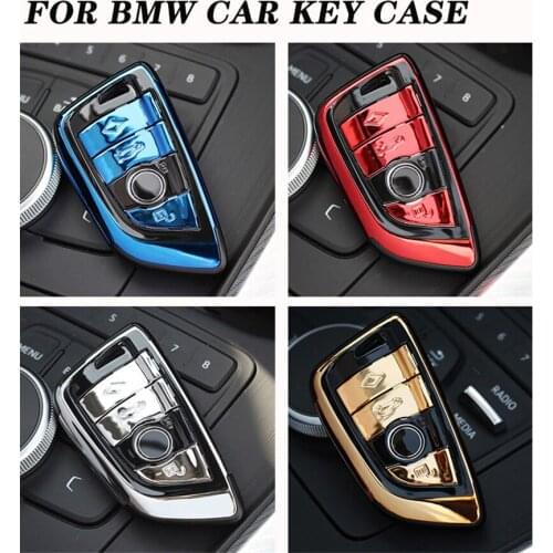High Quality ABS Car Key Shell Case Cover Holder Protector With Keychain For BMW X5 F15 X6 F16 2015 X1 X3 525i M760 740 730