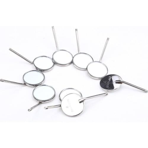 10pcs Dental Mirror Plain Oral Care Surgical Instruments Replace Tools Denti Oral Care Mouth Mirror Stainless