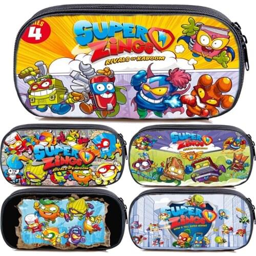 Hot Sale Super Zings Pen Bags for Kids Superthings Pencil Bag Teens Stationery Bag Kids Cartoon Pencil Case Kids School Gifts
