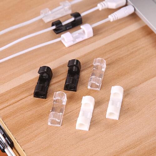 20PCS Self-adhesive Network TV USB Charging Cables Wires Cords Clips Holder Organizer for Car Home Office Room Desktop