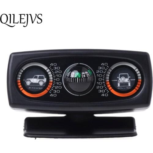 3 In 1 Car Compass Inclinometer Angle Slope Level Meter Finder Gradient Balancer
