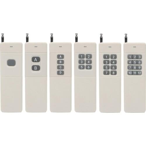 3000m Long Range High Power 1/2/4/6/8/12CH RF Remote Control Transmitter 433 MHz Y1AE