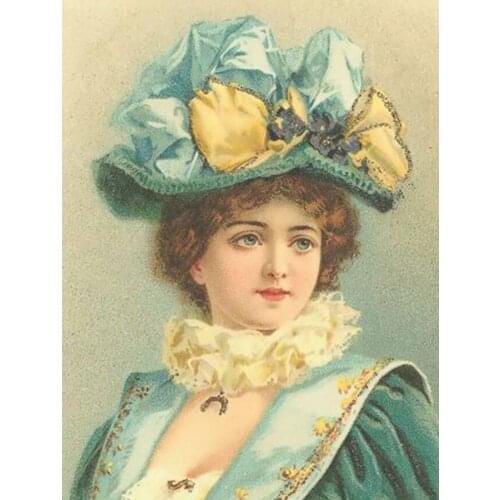 Diamond embroidery Victorian woman painting 5d cross stitch diamond painting full drill square round picture of rhinestone L217