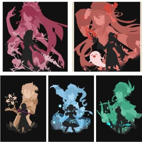 Anime Genshin Impact Game Full Square Round Diamond Painting Diamond Embroidery Mosaic Cross Stitch Kits Home Decor Gift