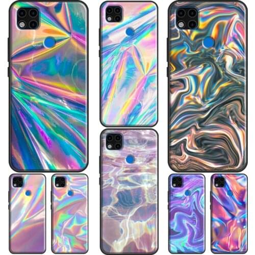 Luxury Iridescent Holographic Art Case For Xiaomi Redmi Note 9 Pro Cover For Redmi Note 7 8 8Pro 8T 9S 9C 9A 8A 7A Coque