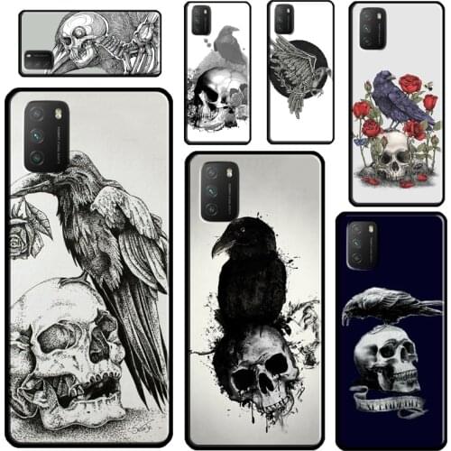 Evil Crow Skull For POCO F3 M3 X3 Phone Case For Xiaomi Mi 11 A1 A2 A3 10T 9T Pro Mi Note 10 Lite Coque