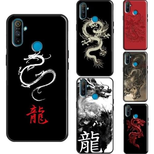 Chinese Dragon For OnePlus 9 Pro 8 7T 8T Nord Case For Realme 8 7 6 Pro Q3 7i C3 C11 C15 GT Cover Shell