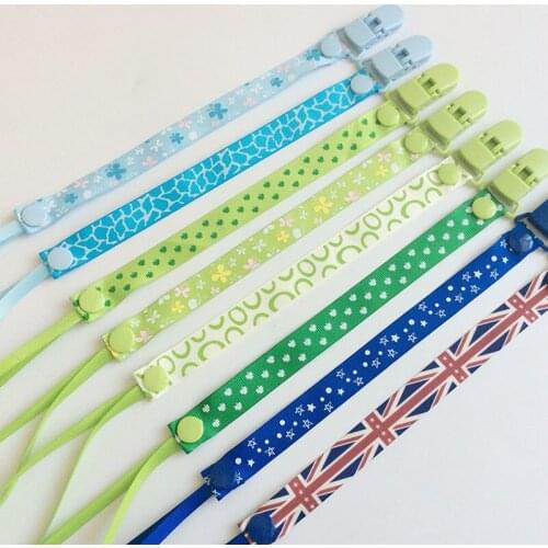 Baby Pacifier Clip Chain Funny Soother dummy holder Leash Strap Nipple Holder Soothers Ribbon Chupetas Infant Feeding J0156