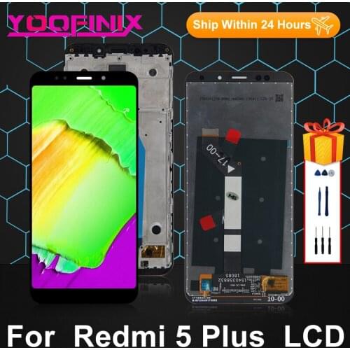 Original For Xiaomi Redmi 5 Plus LCD Touch Screen Digitizer Replacement Parts For Redmi 5 Plus LCD Display Redmi Note 5 MEG7