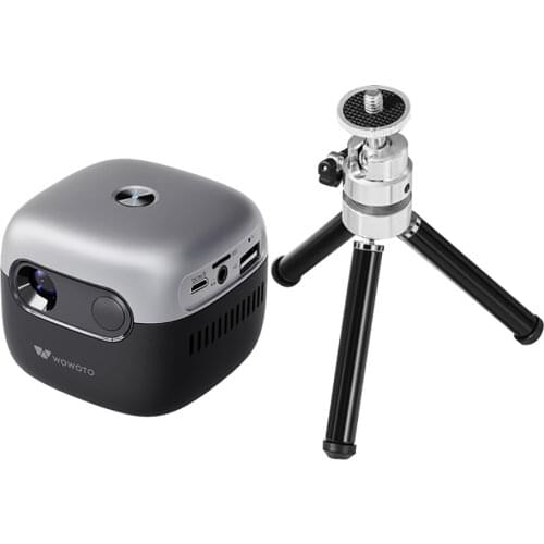 DLP Mini Portable Projector Android Media Player Video Cube Pico Projector Black Tripod Bag Include USB Multimedia Projector