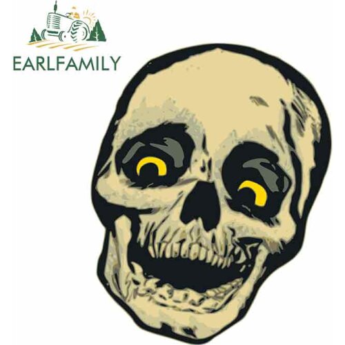 EARLFAMILY 13cm x 10.4cm For Yellow-Eyed Ghost Fashion Decal Digitally Printed Sunscreen Car Repair Sticker Bumper Decoration