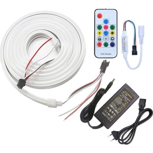 WS2812B Flexible LED Strip Neon Light WS2812 Individually Addressable Pixel Smart Lamp Garden Square Outdoor Holiday Lighting