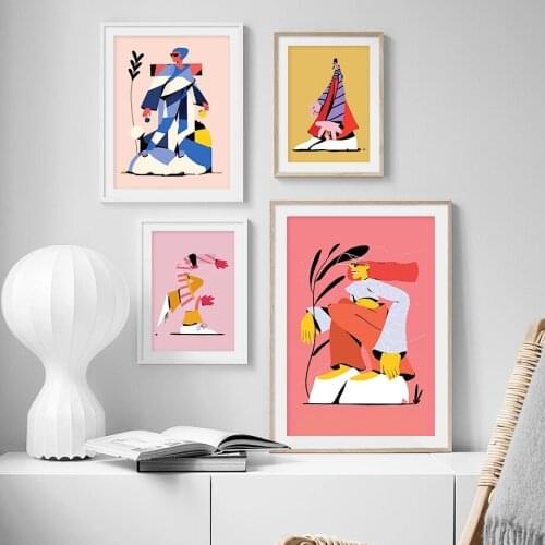 Hd Home Decoration Canvas Character Abstract Painting Pictures Wall Art Prints Plant Modular No Frame Poster For Living Room