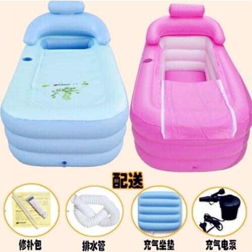 2016 Limited Rushed Inflatable Bathtub Adult Spa Folding Portable Bathtub Inflatable Bath Tub With Cushion + Electric Pump