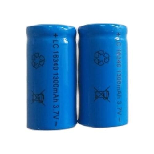 2pcs 3.7V 1000mAh CR123A 16340 rechargeable lithium battery Li-ion battery