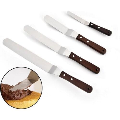 4/6/8/10 inch Stainless Steel Cake Spatula Butter Cream Icing Frosting Knife Smoother Kitchen Pastry Cake Decoration Tools