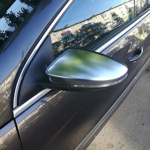 Matt Chrome Mirror Cover Rearview Side Mirror Cap Housing For VW Passat B7 CC Jetta MK6 Beetle