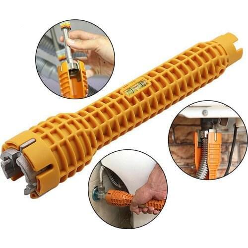 Multifunction Sink Basin Faucet Wrench Sink Household Bath Kitchen Red Install Tap Spanner Installer Tools 1pc