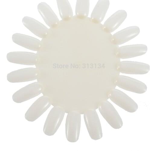 Natural False Tips Display 1 X Nail Art Acrylic Practice Wheel Board Nail Polish Display Design DIY Nail Tool Newest Brand New