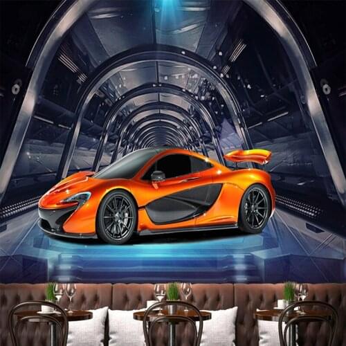 Dropship Custom 3D Photo Wallpaper Metal Texture Sports Car Large Wall Painting Bar Living Room Modern Wallpaper Black Wallpaper