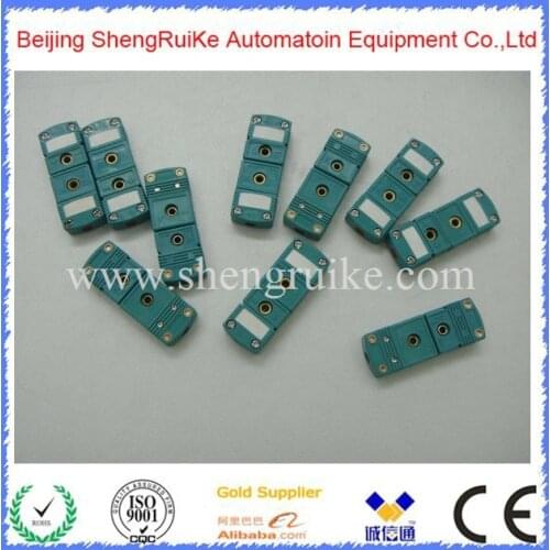 Mini Thermocouple Connector K OMEGA type Green Color Flat pin Male and Female