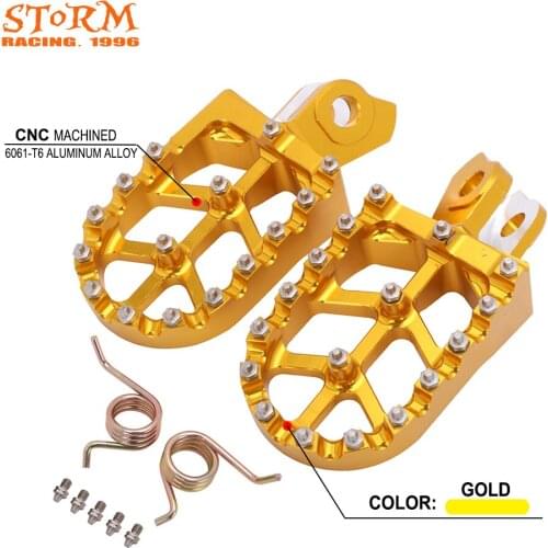 Billet MX Wide Foot Pegs Pedals Rests For SUZUKI RMZ250 RMZ 250 2010 2011 2012 2013 2014-2018 RMZ450 RMZ 450 2008-2018 Dirt Bike