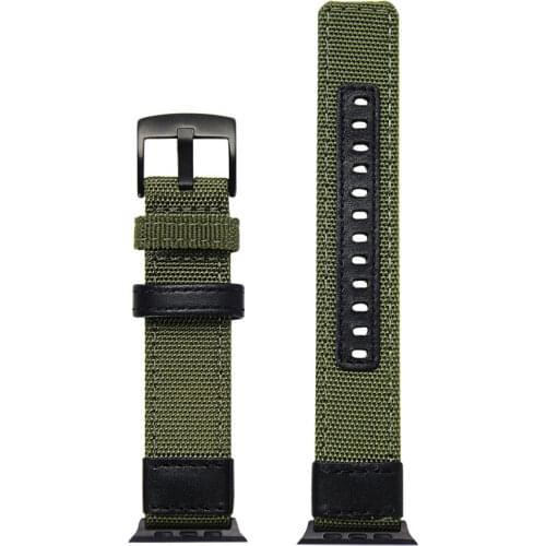 Sport Woven Nylon Strap Band For Apple Watch 42mm 38mm 40mm 44mm Wrist Bracelet Belt Fabric-like Nylon Band Series 5/4/3/2/1