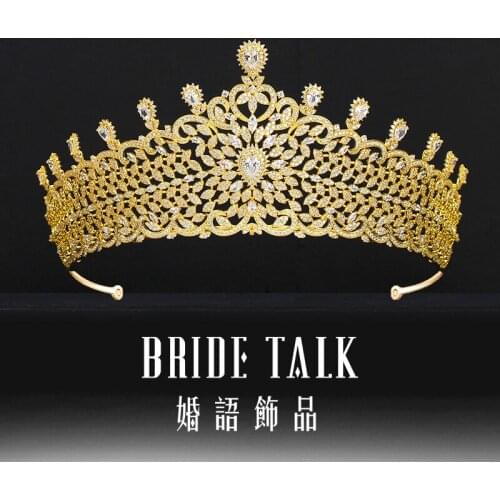 Wedding Crown Classic Design Elegant Wedding Bridal Hair Jewelry Tiaras And Crowns Women Cubic Zircon Corona Princesa