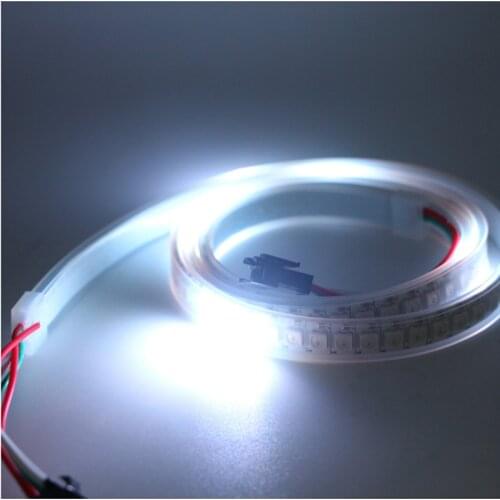 WS2812B LED Strip DC 5V Black White PCB Smart Individually Addressable Pixel WS2812 2812 IC Light 30/60/144 pixels/LEDs RGB 1-5M