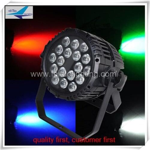 T-12 pieces/lots Outdoor 8-channels 18x10w waterproof led par light, rgbw 4in1 led par 64