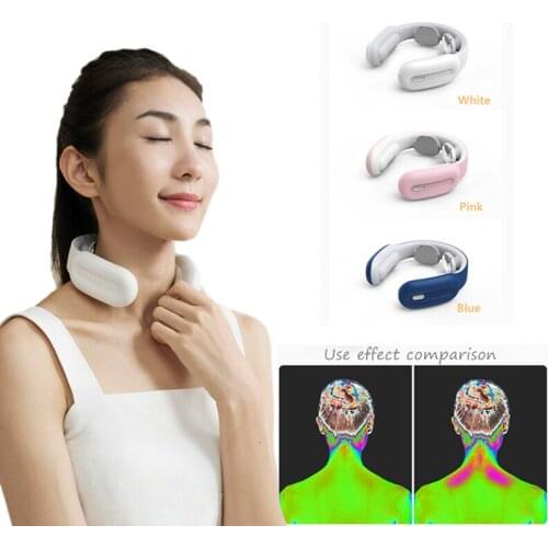 Smart Electric Pulse Neck Shoulder Massager Pain Relief Health Care Relaxation Cervical Vertebra Infrared Heating Physiotherapy