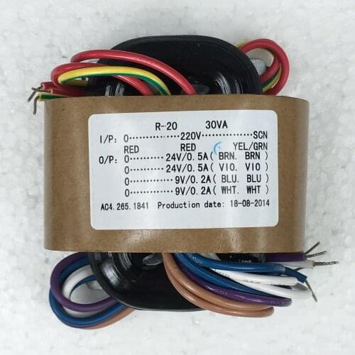 YS 220V 30W (30VA ) R-Core Transformer for preamp /dac/ headphone 24V +24V 9V+9V