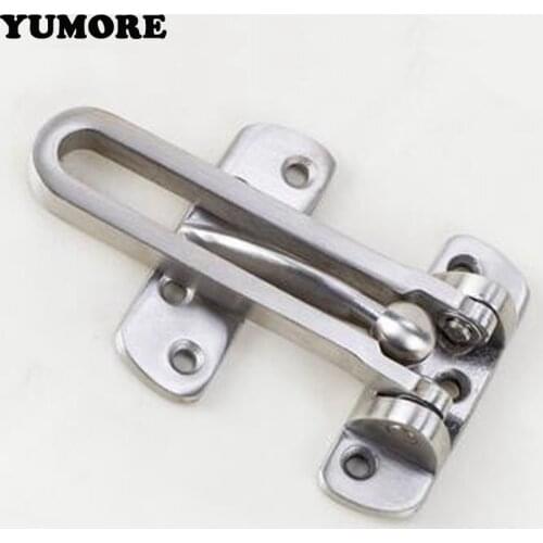 YUMORE 304 Stainless Steel Hasp Latch Lock Door Chain Anti-theft Clasp Convenience Window Cabinet Locks For Home Hotel Security