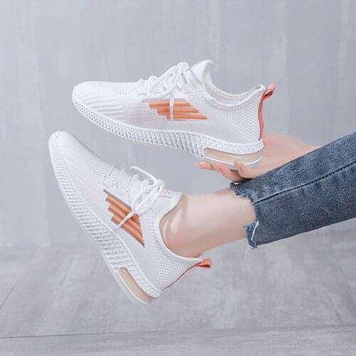 2021 new Women Sneakers Air Sole Athletic Running Shoes Lace-up Breathable Jogging Shoes Leisure Outdoor Sneakers