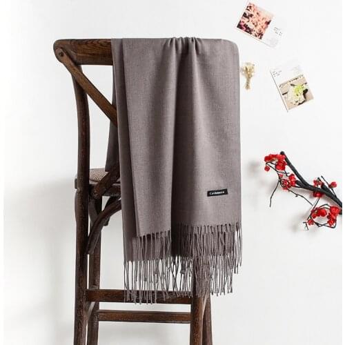 Solid Color Imitate Cashmere Scarf Woman Keep Warm Will Shawl Joker Scarf Annual Meeting