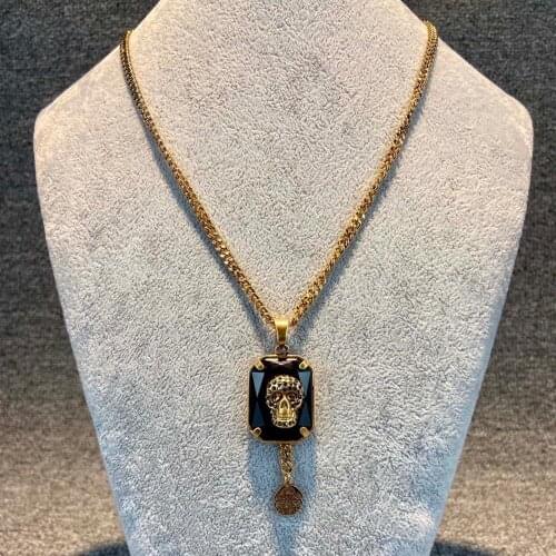 Hot Brand For Women Plated Party Fashion Jewelry Skull Necklace Pendant Vintage Gold Color Design