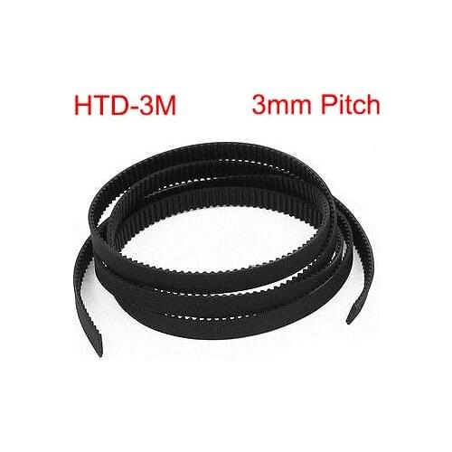 1Meter HTD 3M 6mm 9mm 10m 12mm 15mm Width 3mm Pitch Open Loop End Rubber 3D Printer Cogged Linear Motion Synchronous Timing Belt