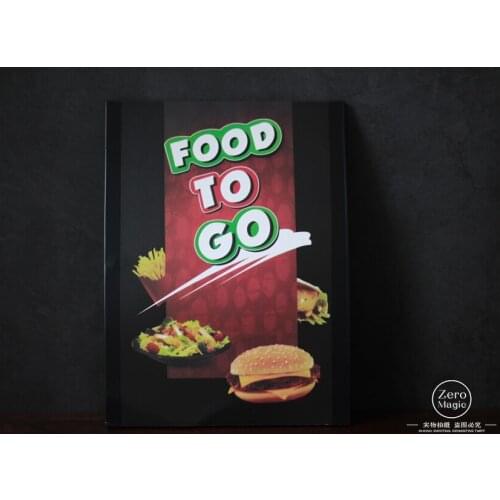 1 pcs Food To Go Super Hamburg takeaway street stage Magic Tricks Magie Props Accessories mentalism