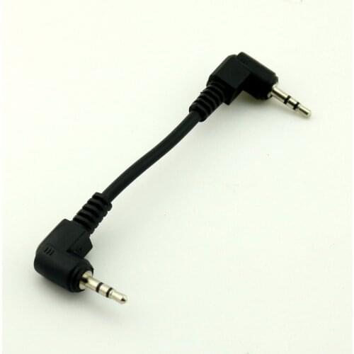 10Pcs2.5mm Stereo TRS Male Right Angled to 2.5mm Male Angle Audio Aux Cable Cord 8cm
