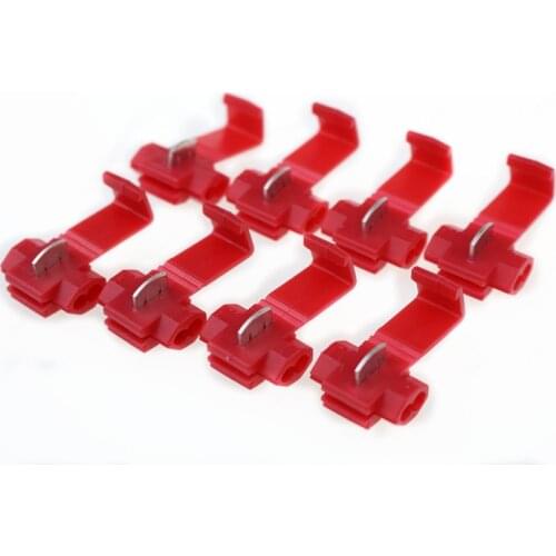 10pcs/lot Red 801P3 Scotch Lock G12 Quick Splice Crimp Terminal 22-18 AWG Wire Connector For 0.5-1.0 Wire