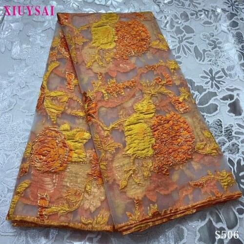 2020 Hot Selling African Brocade Lace Fabrics With Jacquard Weave French Tulle Lace Fabrics For Fashion Big Occasion P894