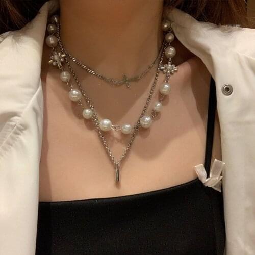 2021 Fashion Women Pearl Necklace Wholesale Items Chains on The Neck Female Chain Necklace Chain Necklace Birthday Present