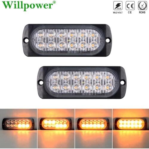 2x Vehicle Traffic Breakdown Emergency LED Strobe Warning Light Forklift Tow Truck Trailer Car Flashing Lamp 4X4 Side Marker
