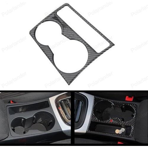 Carbon Fiber 3D Stickers Water Cup Holder Frame Trim Cover Car styling Interior Accessories for Audi A4 B8 A5 2009 -2015